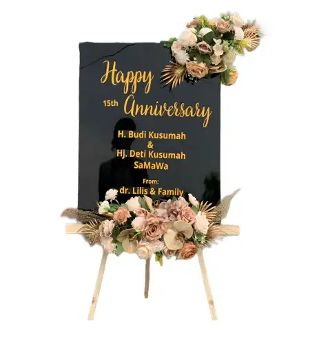 Papan Bunga Akrilik Air Hitam